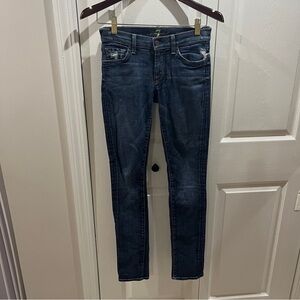 🩷 7 for all mankind roxanne dark wash skinny jeans